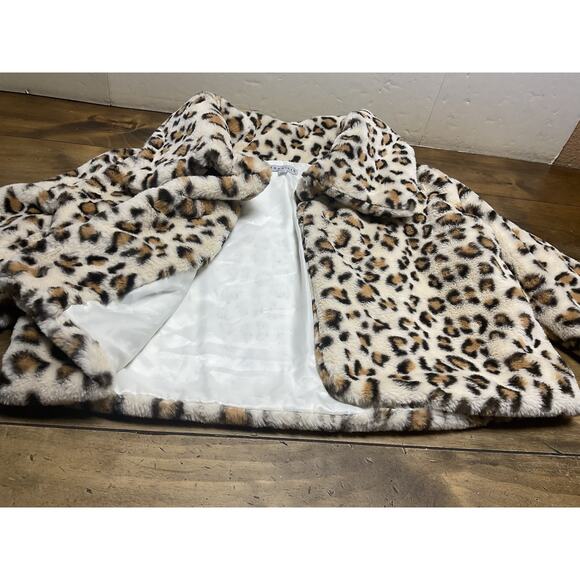 36point5 Leopard Faux Fur Jacket Women's Size Large - Picture 7 of 12